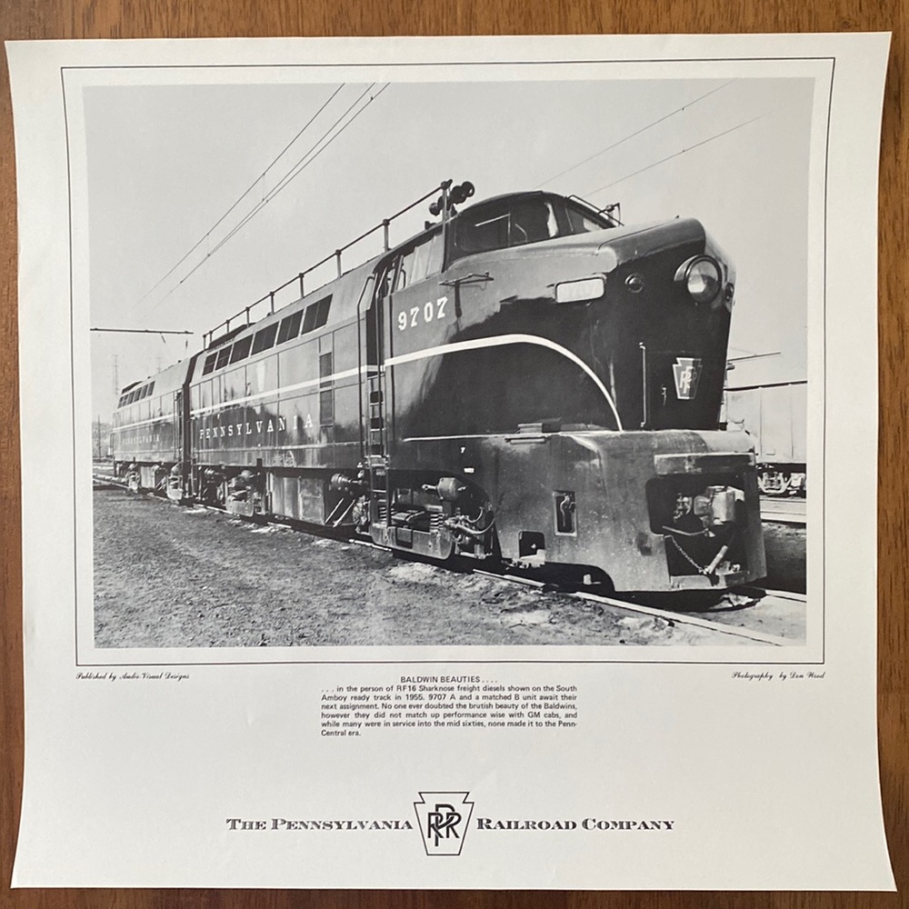 Don Wood Collection Pennsylvania Railroad Company Black & White Train Photograph
